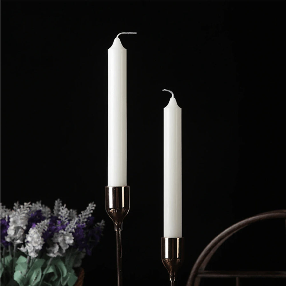 Set Of 4 White Candles 25cm (4pcs)