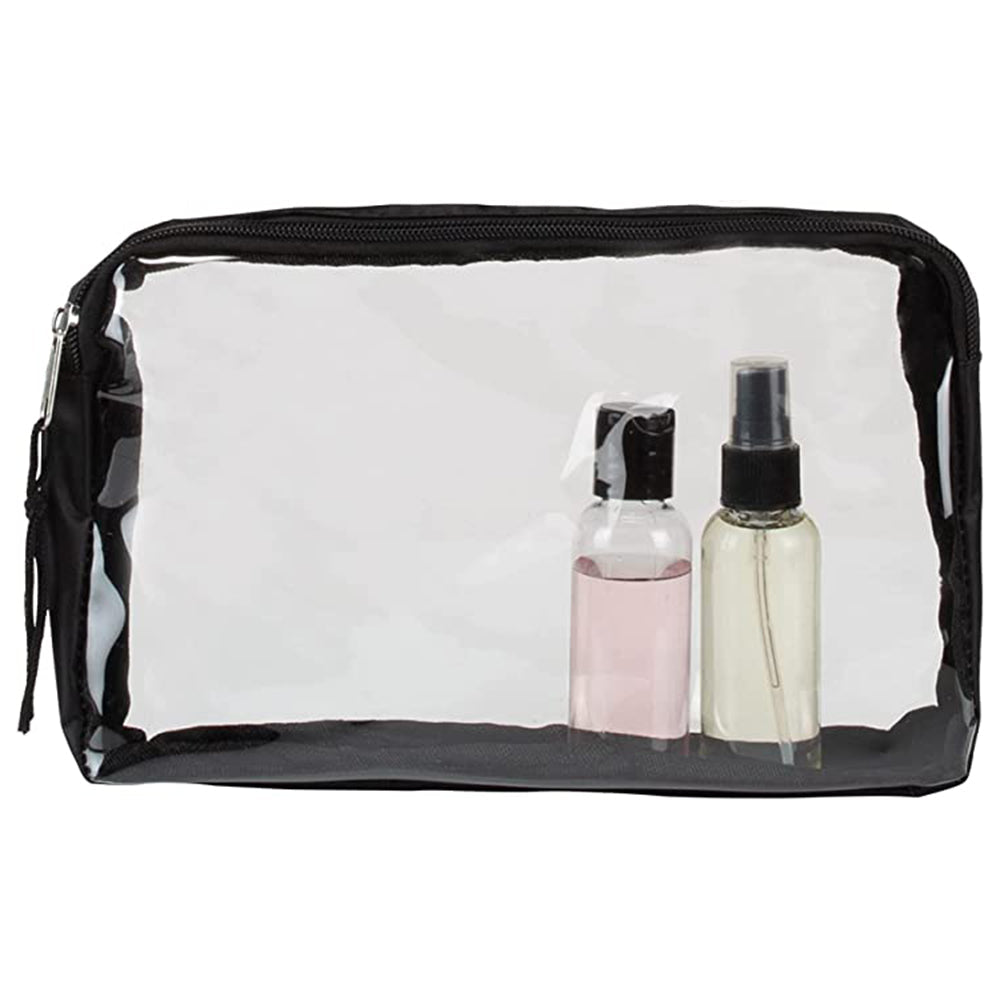3 Piece Black Clear Travel Organizer Bags