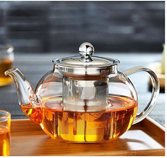 1000 ML Glass Teapot With  Infuser And  Strainer