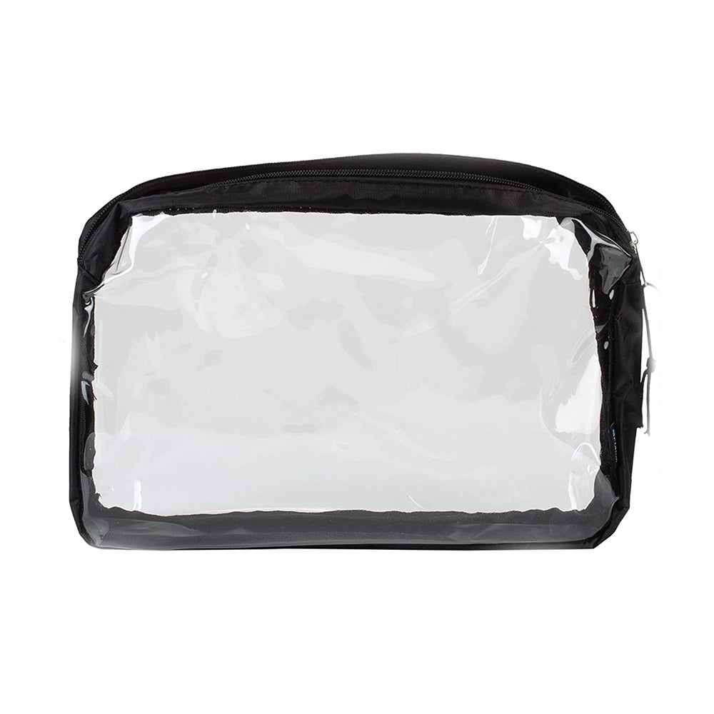 3 Piece Black Clear Travel Organizer Bags