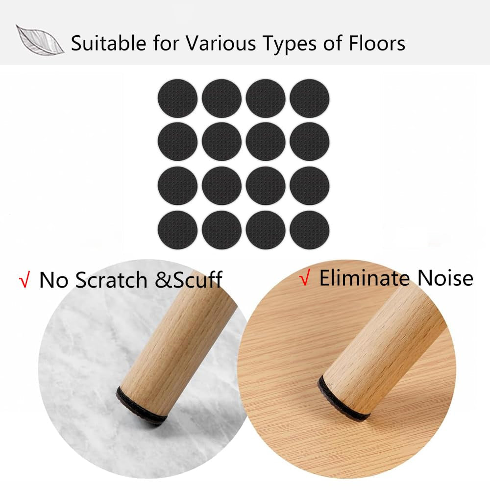 Round Table Foot Pad Black Set Of 30 Pcs