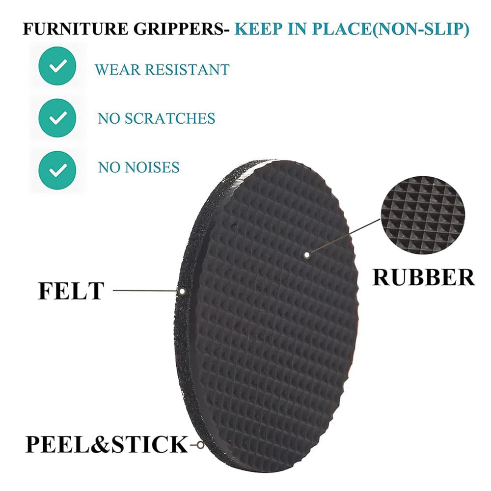Round Table Foot Pad Black Set Of 30 Pcs