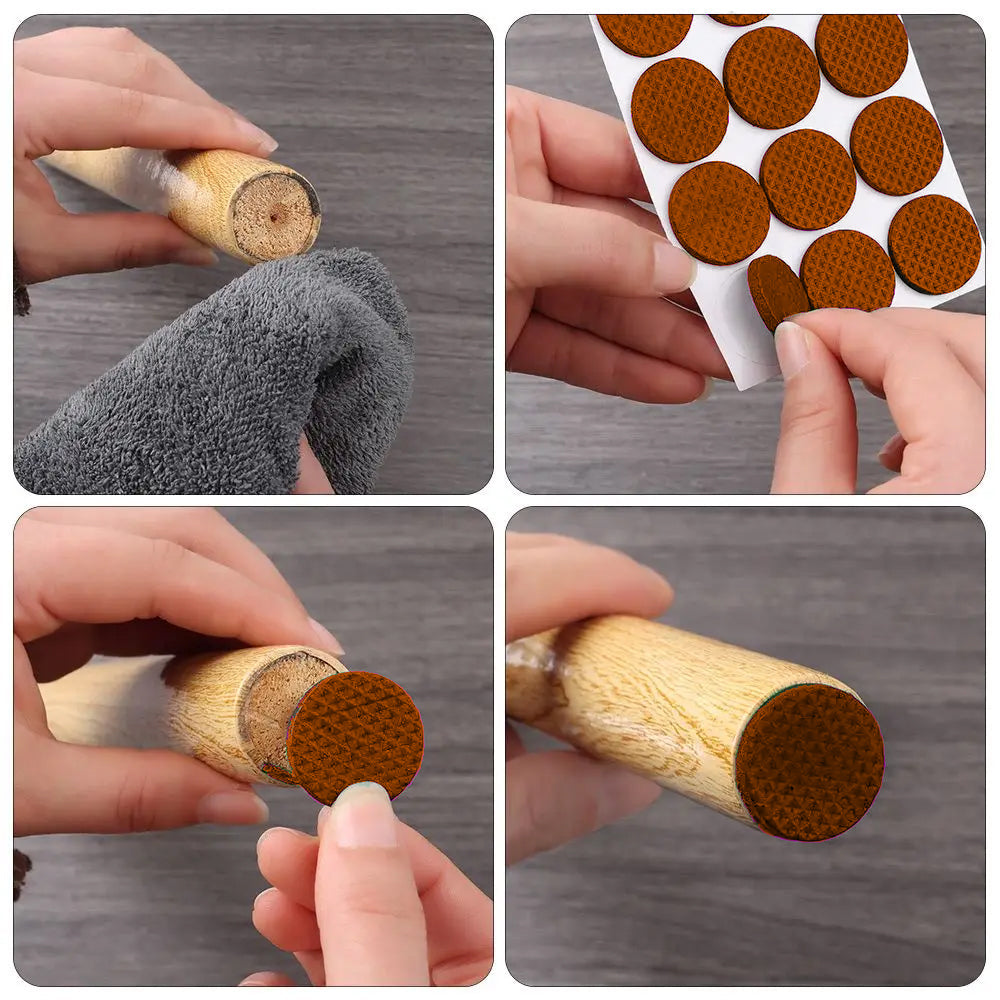 Round Table Foot Pad Camel Set Of 48 Pcs