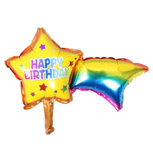 Happy Birthday Star Helium Balloon