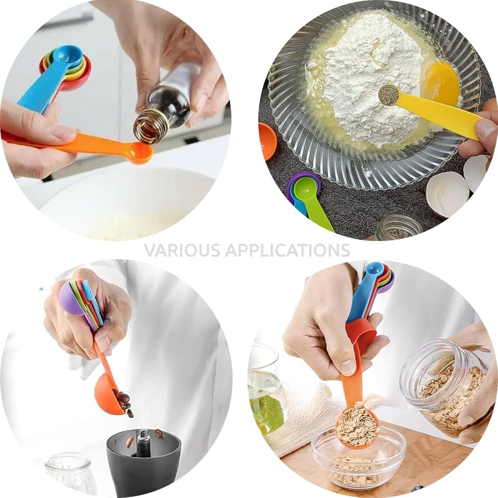 Set of 5 Colorful Different Volume Measuring Spoon
