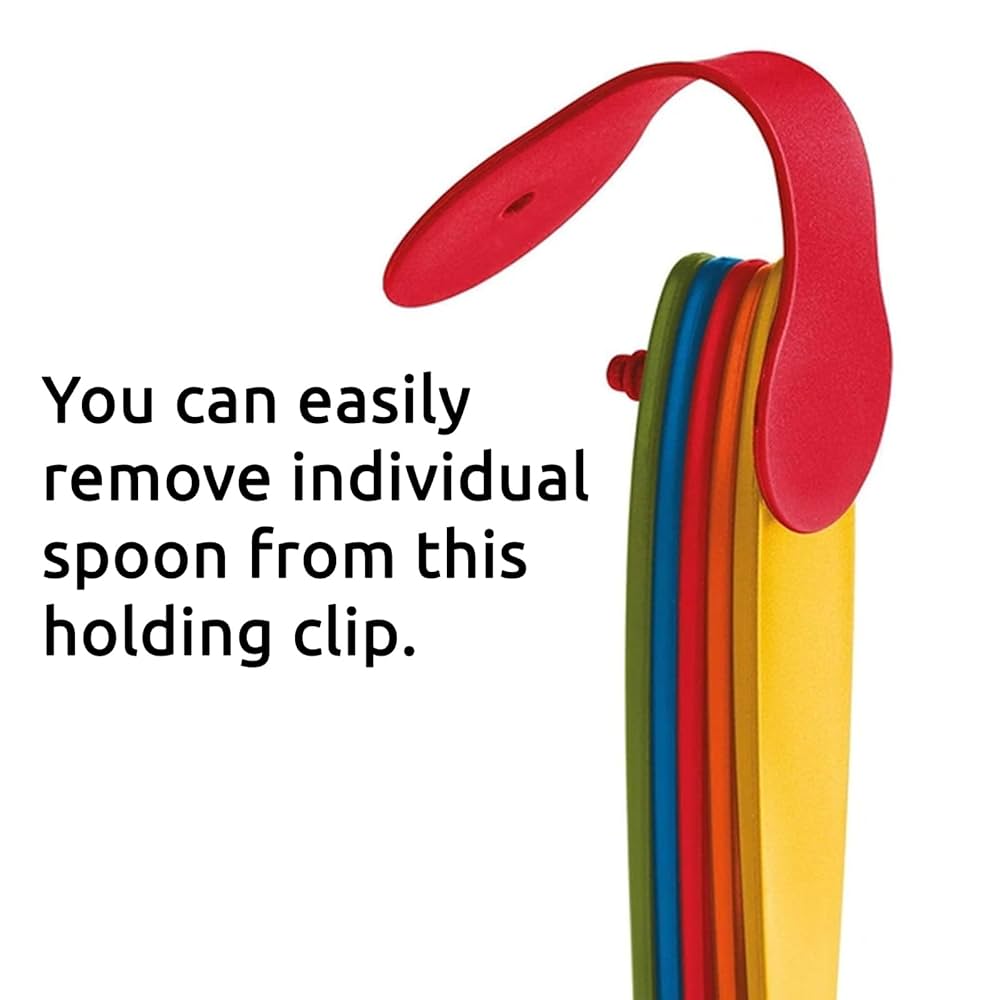 Set of 5 Colorful Different Volume Measuring Spoon