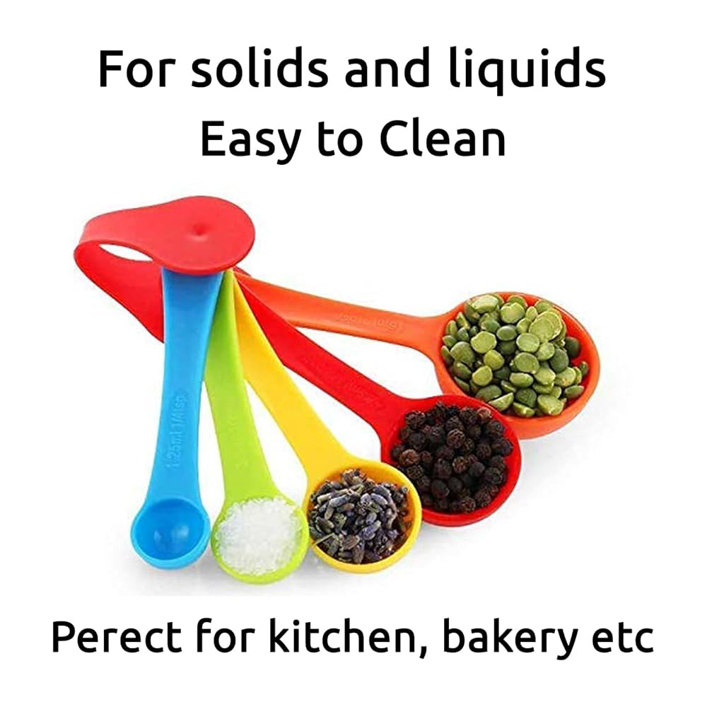Set of 5 Colorful Different Volume Measuring Spoon