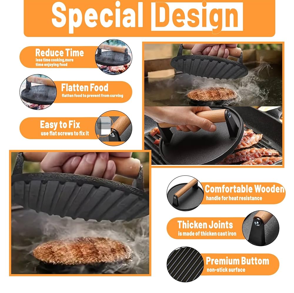 Heavy Duty Smash Burger Press