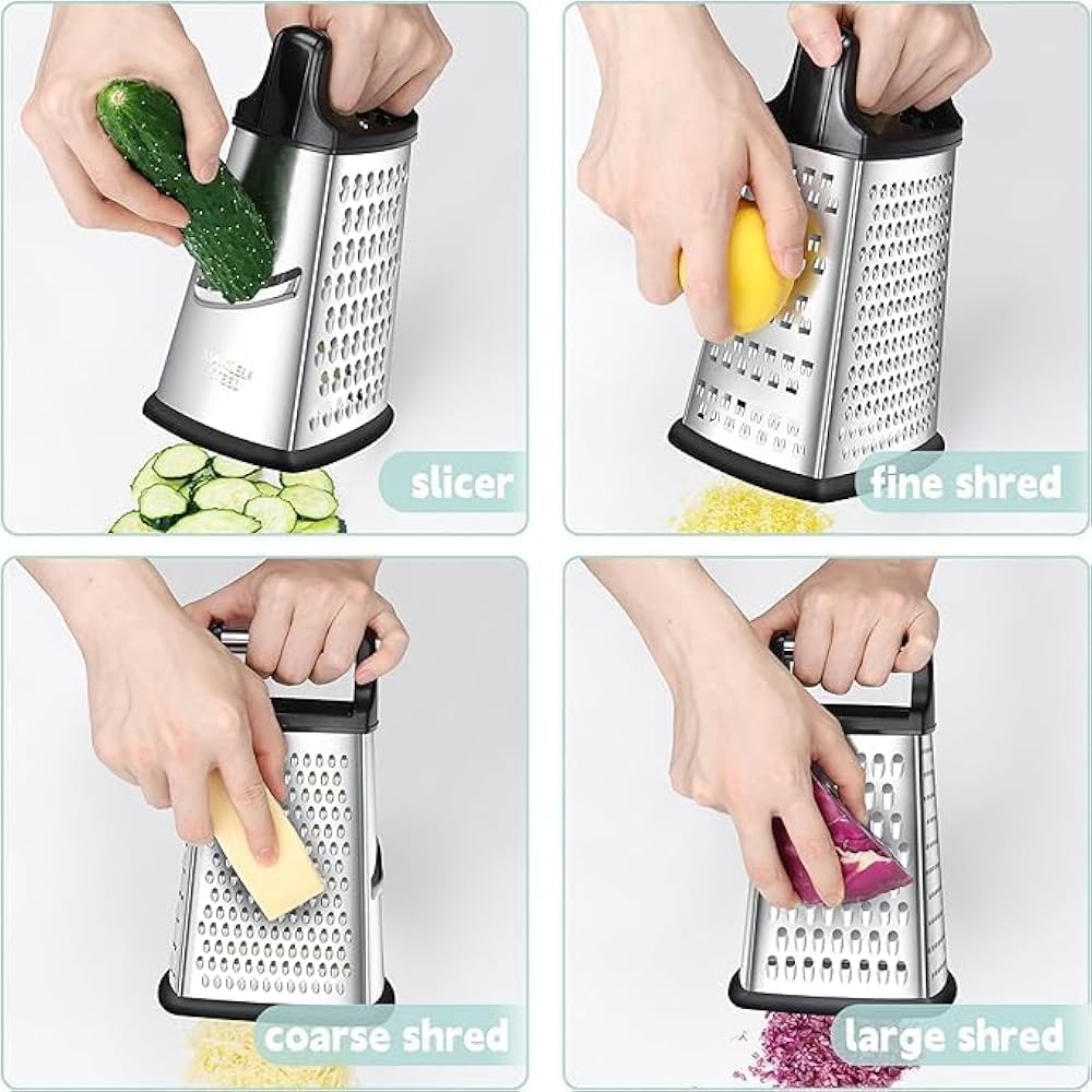 Large Stainless Steel Vegetable Grater /4 Sides