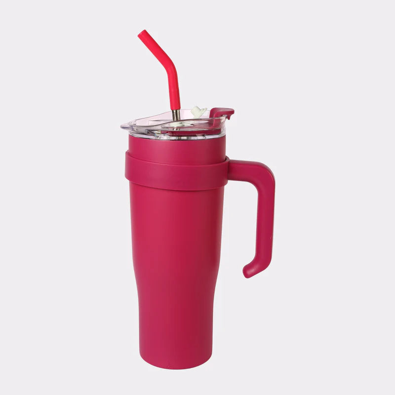 1200 Ml Stainless Steel Tumbler With Straw- Hot & Cold
