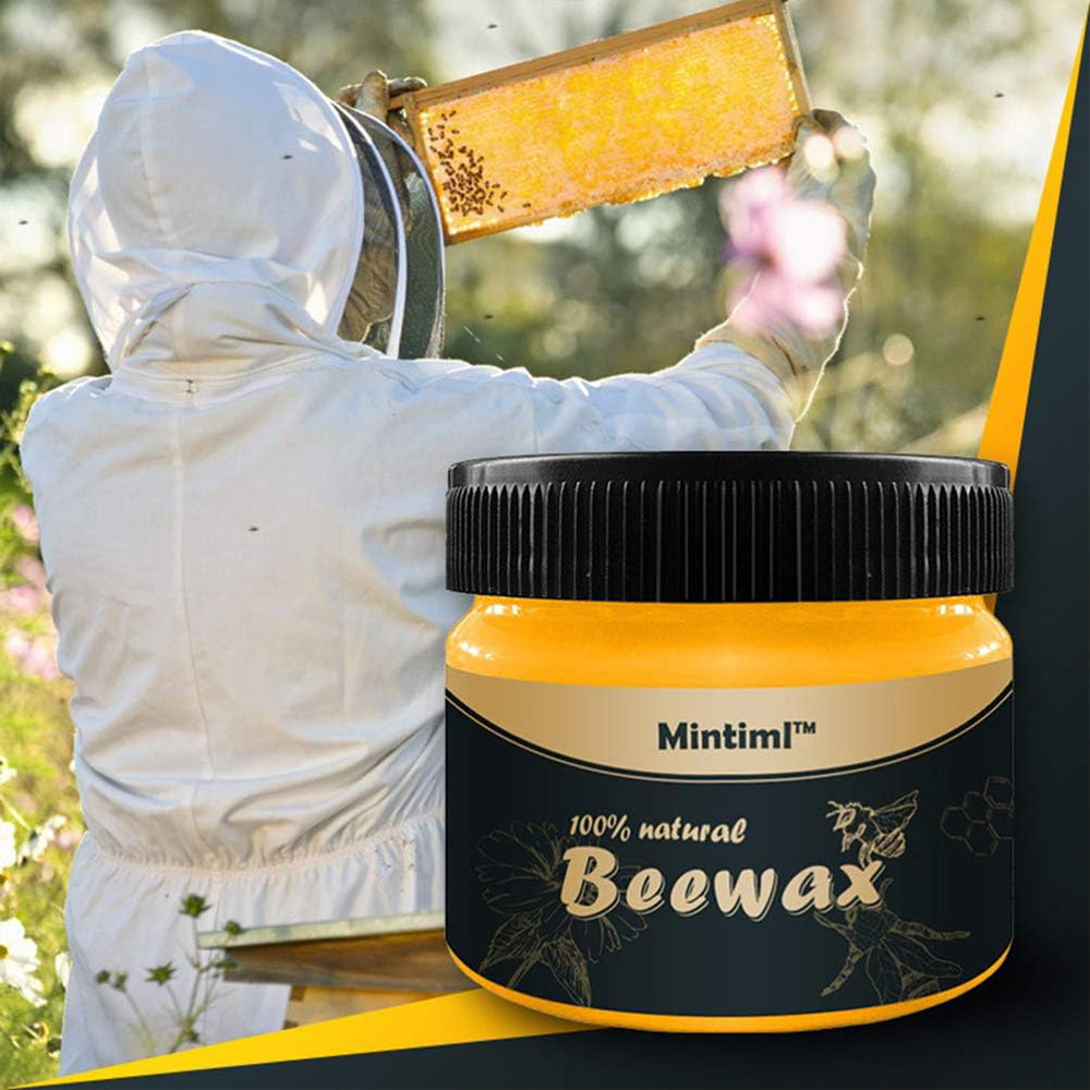 Floor Polishing Wood Care Wax Wood Care Beeswax Wood Seasoning Wax Wood Spice Beeswax Natural Polishing Beeswax Wear-Resistant Wax Detergent Sponge