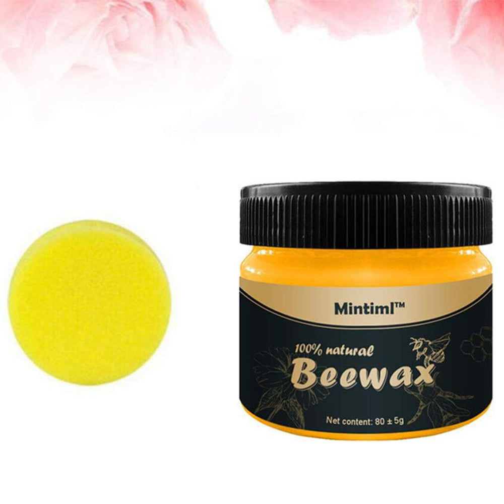 Floor Polishing Wood Care Wax Wood Care Beeswax Wood Seasoning Wax Wood Spice Beeswax Natural Polishing Beeswax Wear-Resistant Wax Detergent Sponge
