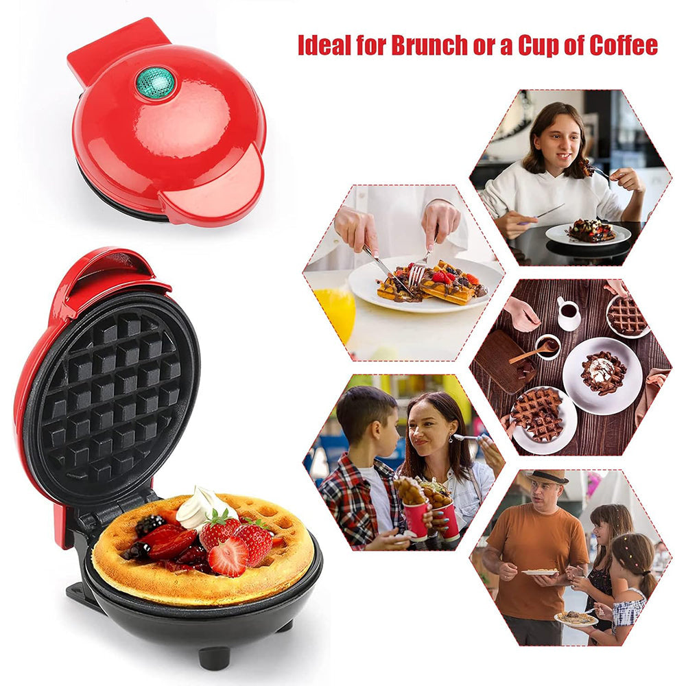 Round Electric Non-Stick Mini Waffle Maker