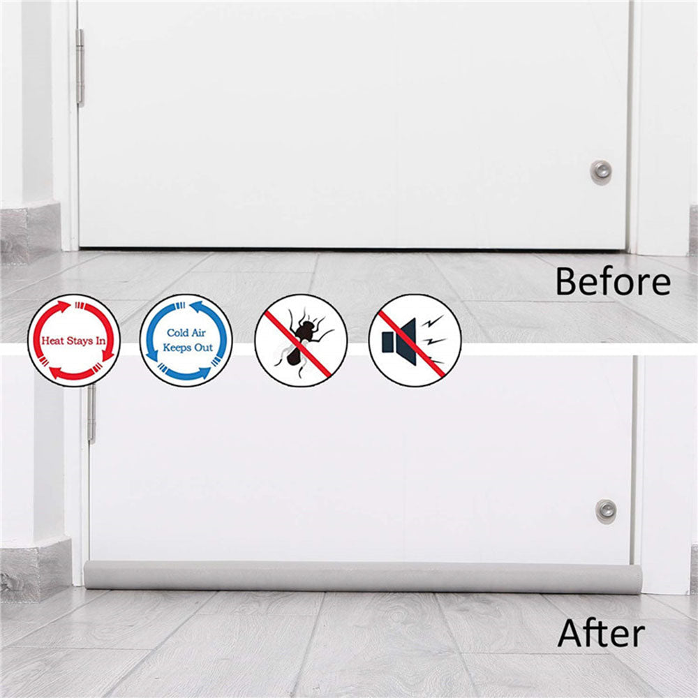 Waterproof Seal Strip Draught Excluder Stopper Door Bottom Guard Double