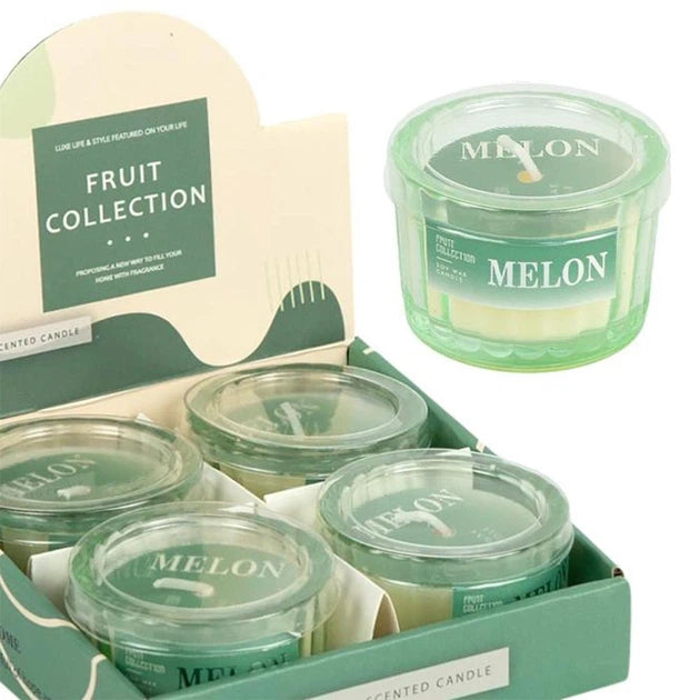 1 Pc Glass Scented Candle - Melon