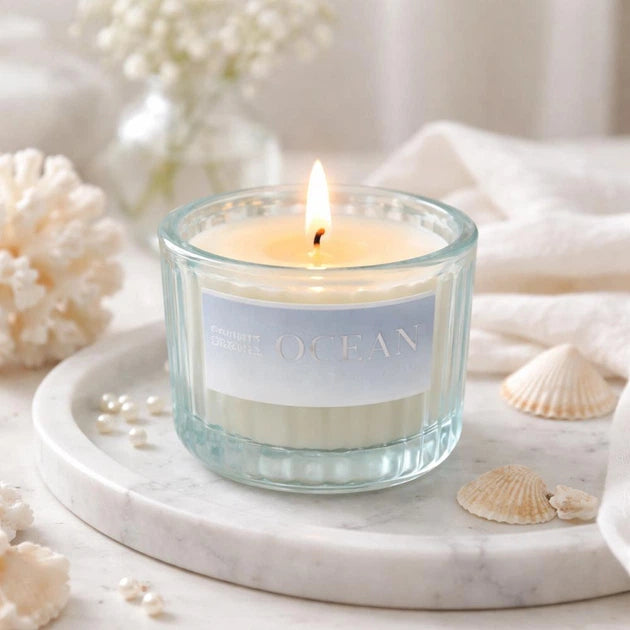 1 Pc Glass Scented Candle - Ocean