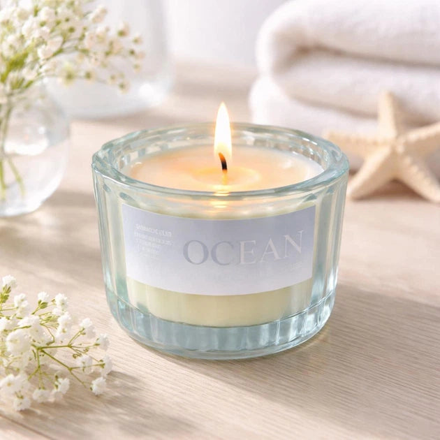 1 Pc Glass Scented Candle - Ocean