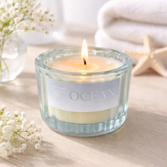 1 Pc Glass Scented Candle - Ocean
