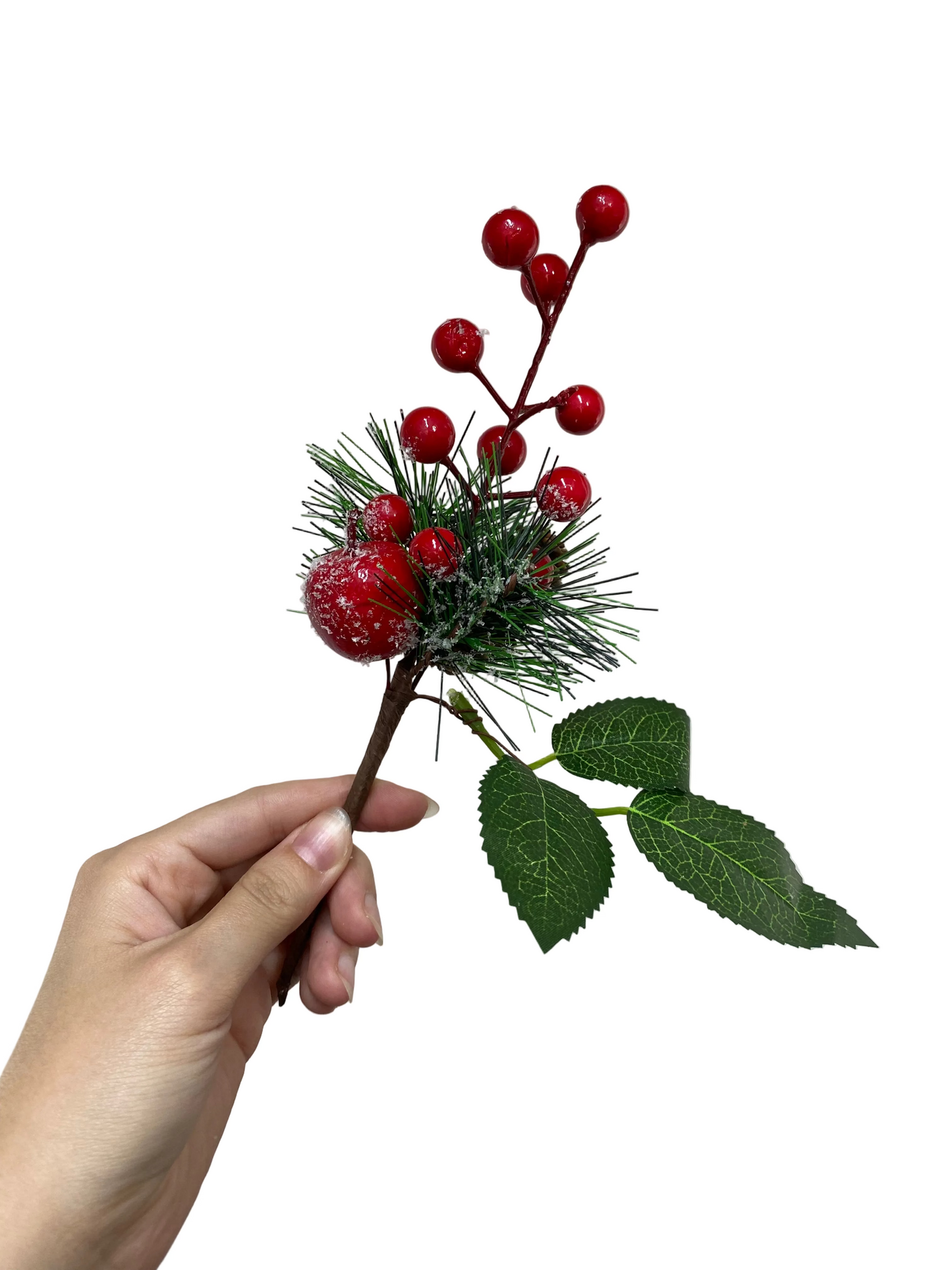 Christmas Iced Berry & Pine Cone Floral Pick
