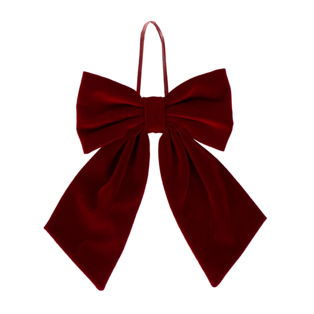 Christmas Burgundy Velvet Decorative Bows