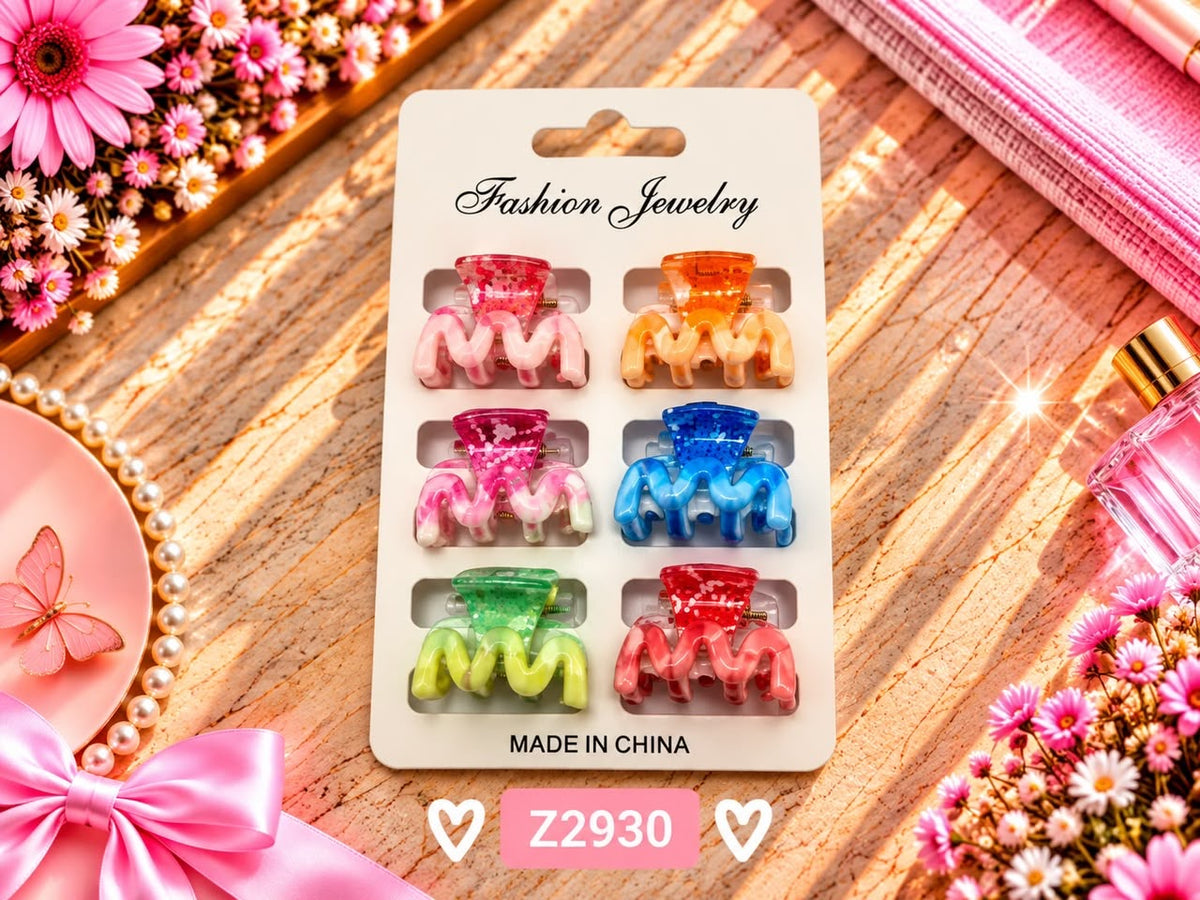 6 Pcs Mini Hair Clips Set